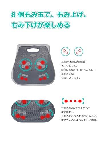 oCuZen Back Massage Cushion [Medically Certified] Lower Back Massager with Heated Seat, Perfect for Relieving Stress in the Shoulders, Back, Hips, Cal