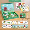 Wooden Childrens Puzzle With Magnetic Faces For Kids Ages 3 To 6 Educational Toy