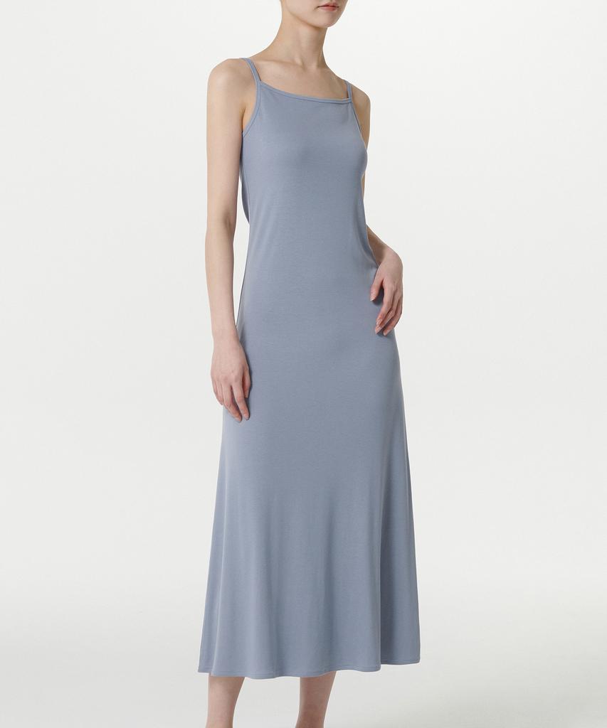 Musinsa Standard Woman Women'S Soft Jersey Long Dress [Blue Grey]