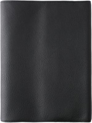 Kostenloser Typ A5 Buchumschlag OSL Weiches Leder Echtes Leder Schwarz SLIP-ON OSL-5801-BK