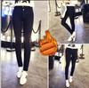 Women's High-Waisted Skinny Jeans - Spring/Autumn 2024 Korean Style Slimming Elastic Pencil Pants with Velvet.