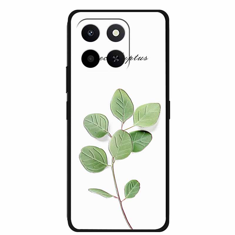3D Lovely Phone Case For Honor X6C X 6C X6 C 6 C Soft Silicone TPU Protector For Huawei HonorX6C Relief Florals Shell Funda Capa