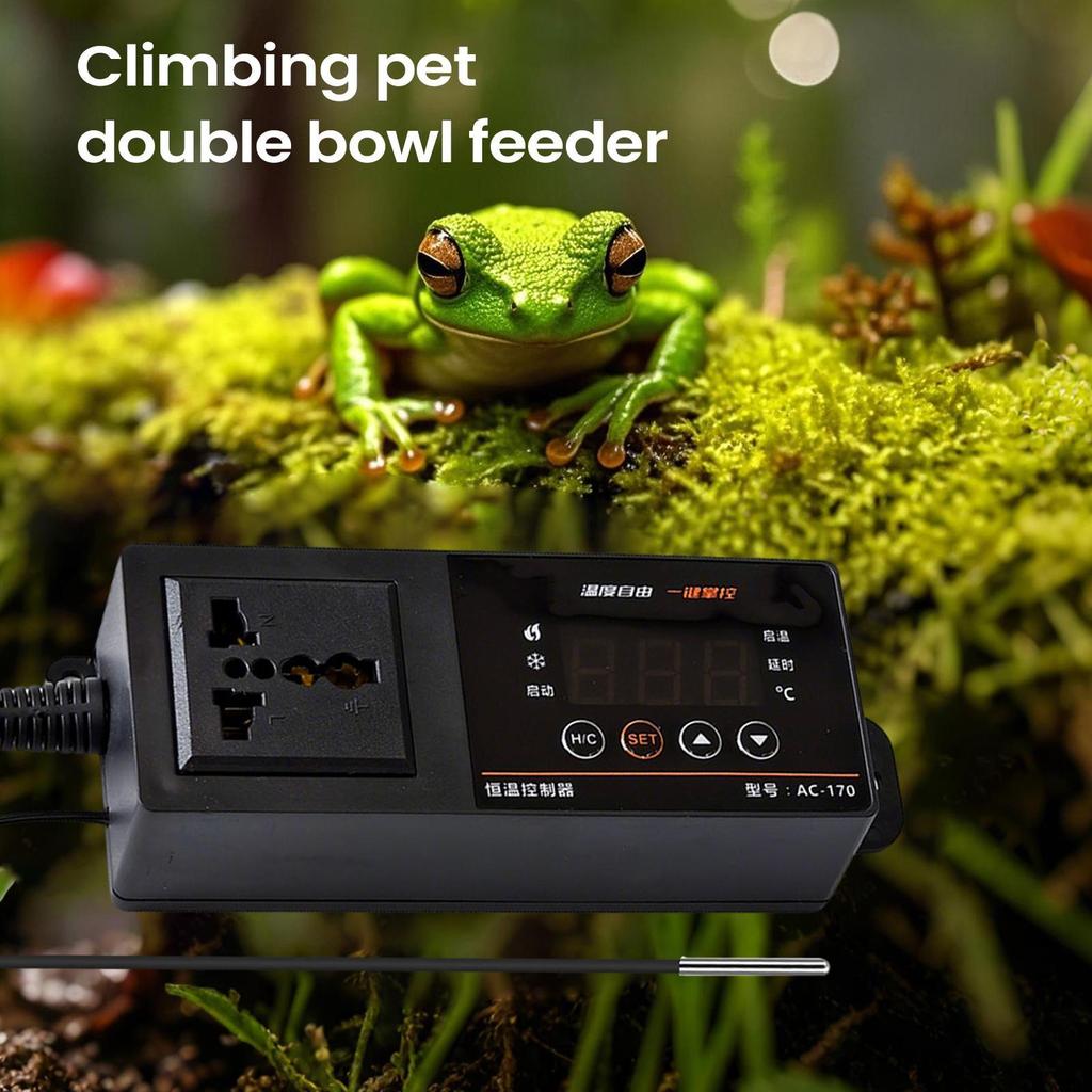 Thermostaat Voor Reptielenbak LED Display Digitaal Huisdieren Benodigdheden Met Zuignap Thermostaat Stekker Stopcontact Voor Planten Terrarium Slang
