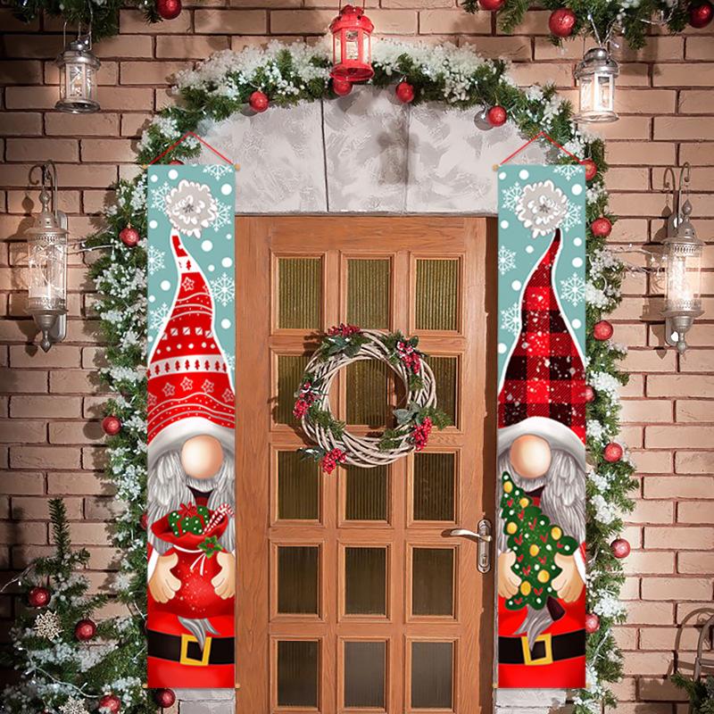 Christmas Door Banner 2020 Merry Christmas Decor for Home Christmas Ornaments Christmas Decor Godt Nyttår 2021 Navidad Natal