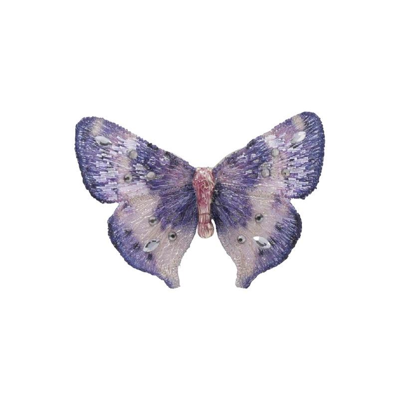 Exquisite Retro Bestickte Schmetterlingsbrosche, Damenmode Bestickte Schmetterlingsbrosche, Nischendesign-Brosche