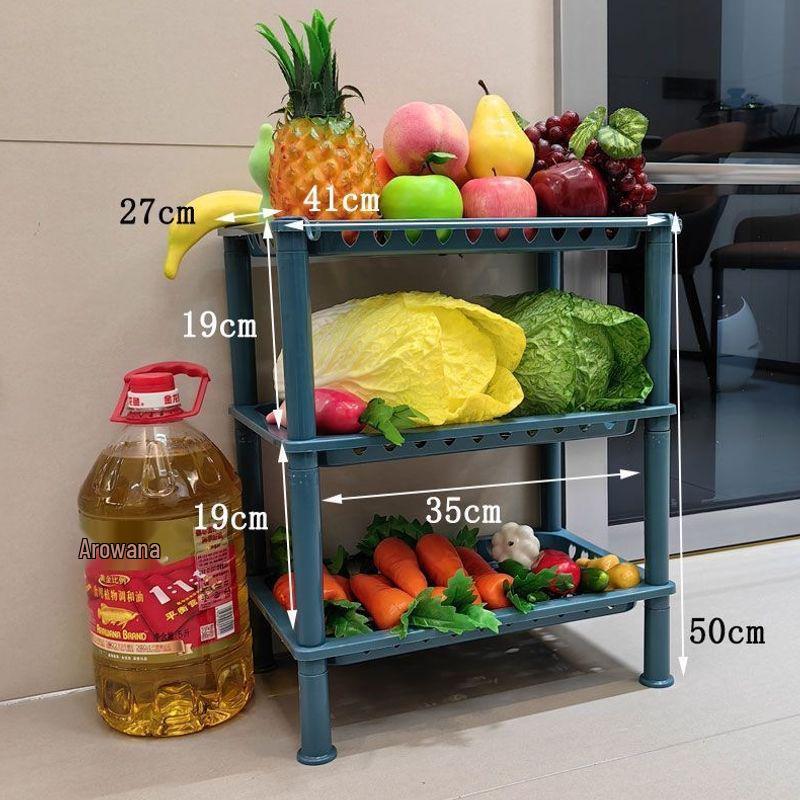 Multi-Layer Floor-Standing Kitchen Storage Rack for Fruits and Vegetables