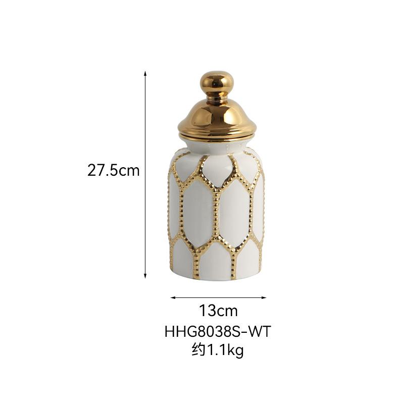 

Ceramic Vase General s Jar Ornament Living Room European Gold Luxury Flower Arrangement Arts and Crafts Home large soft decor
