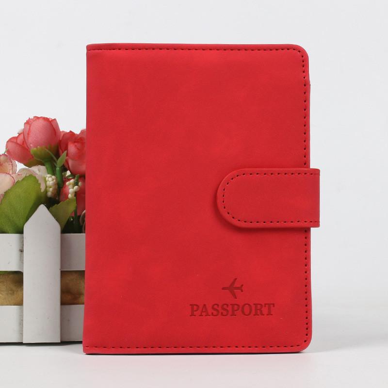 

Унисекс RFID ЗАЩИТА от сканирования Дорожный Чехол-держатель для паспорта с застежкой для мужчин и женщин Кошелек-чехол для паспорта Дорожная сумка для аксессуаров