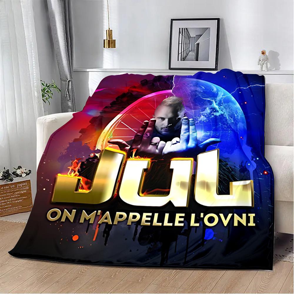 Rapper JuL C'est Pas Des Lol Printed Blanket Picnic Blankets Warm Blanket Soft and Comfortable Blanket Home Travel Birthday Gift