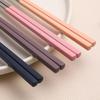 Korean Style Stainless Steel Long Handle Spoon And Chopsticks Set Solid Color Tableware Cutlery for Rice Food Soup Noodles