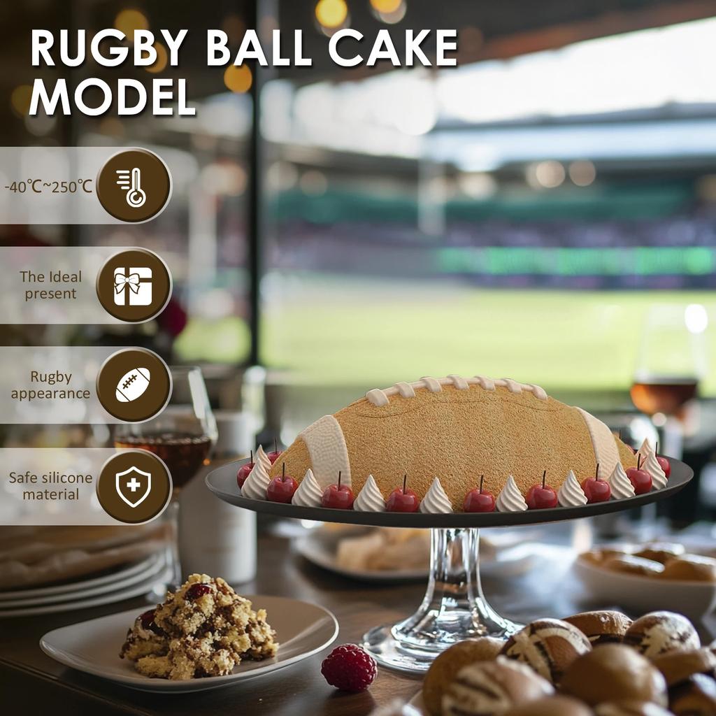 Cake Mold Football Cake Pan Non-stick Cake Mold Cake Mold Silicone Baking Pans For Wedding Birthday Party DIY Baking Tool