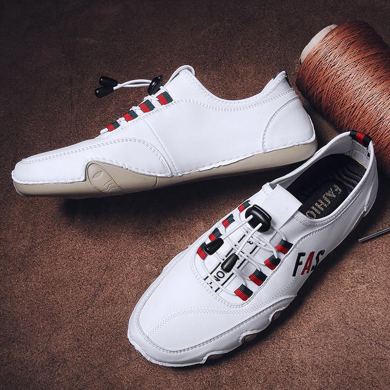 Men Dress Shoes Genuine Leather Men's Shoes Trendy Soft Casual Lazy Shoes