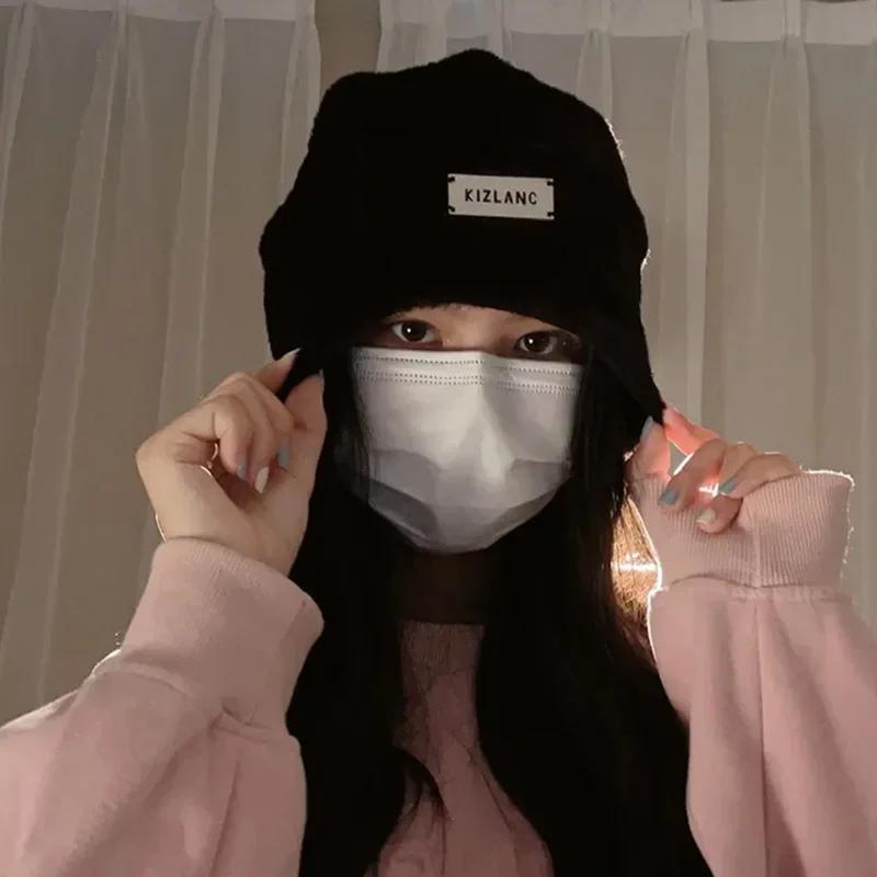 Mode Frauen Plüsch Beanies Hüte Winter Warm Solide Baggy Fleece Wolle Skullies Hut Outdoor Coldproof Verdicken Caps Weibliche Gorros