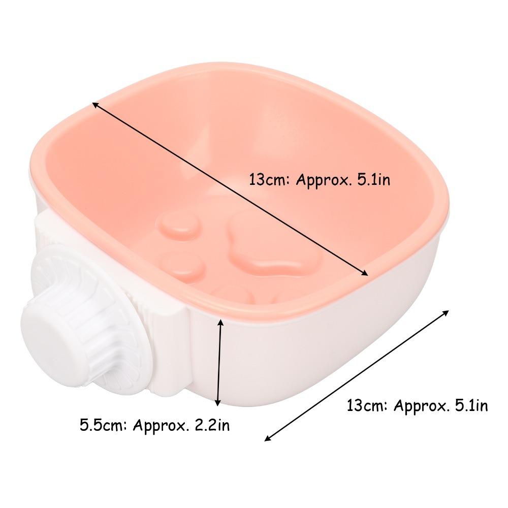 Hanging Slow Feeder Bowl Anti-choke Pet Water Bowl Practical Hanging Dog Bowl Pet Kennel розовый