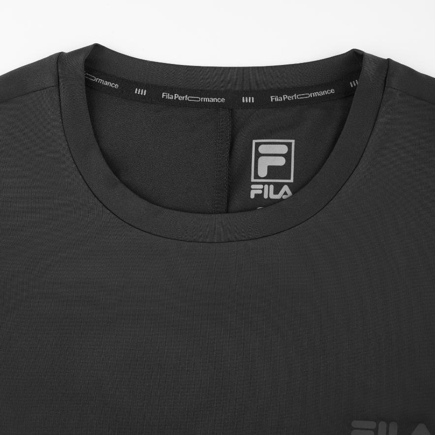 FILA Logo Round Neck Pullover Sports Casual Breathable Quick-Dry Short Sleeve T-Shirt Unisex Tops FS252RS02U001-BLK