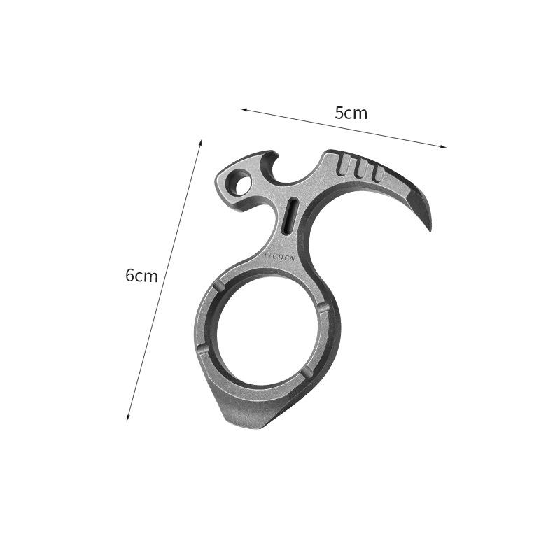 Outil porte-clés EDC multifonction en alliage de titane: Pied-de-biche et extracteur de clous portable