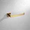 304 Stainless Steel Bathroom Set: Square Rack, Coat Hook, Toilet Paper Holder, and Brush