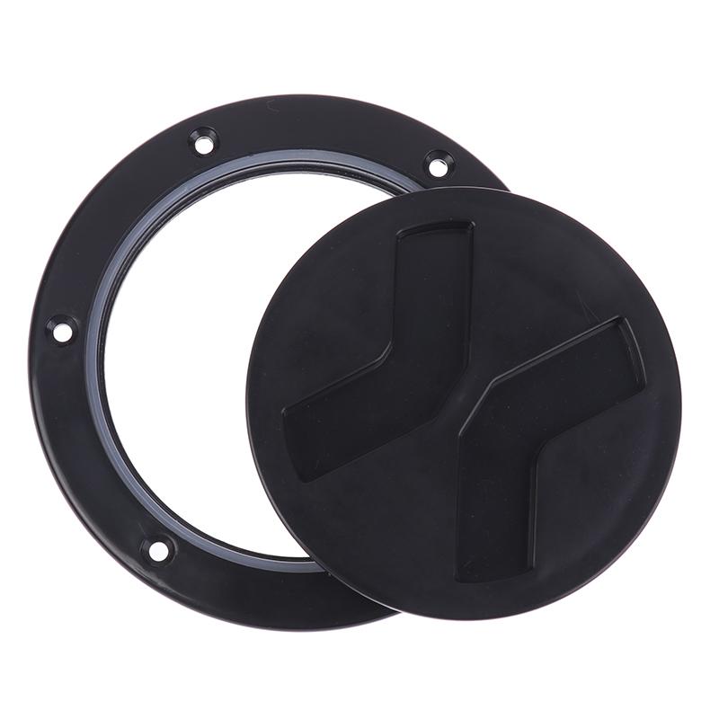 

4 Inch Boat Ready Round Deck Cover Yacht Non-slip Inspection Hole Hatch Hand Hole Covers Inspection Work Cover Hatch чёрный