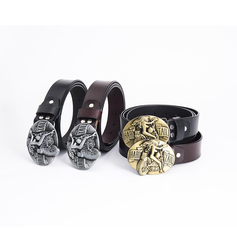 Herren- und Damenlokomotiven Schöne Damengürtel Modische Retro Vollrindledergürtel