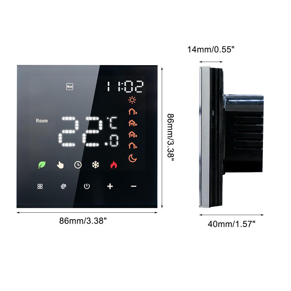 Smart Thermostat 16A Digital Programmable LCD Display Touchscreen Underfloor Heating Temperature