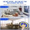 2 In 1 Car Wash Brush Mop Head Kit Three Section Telescoping Aluminum Alloy Long Handle Thick Chenille Cleaning Tool