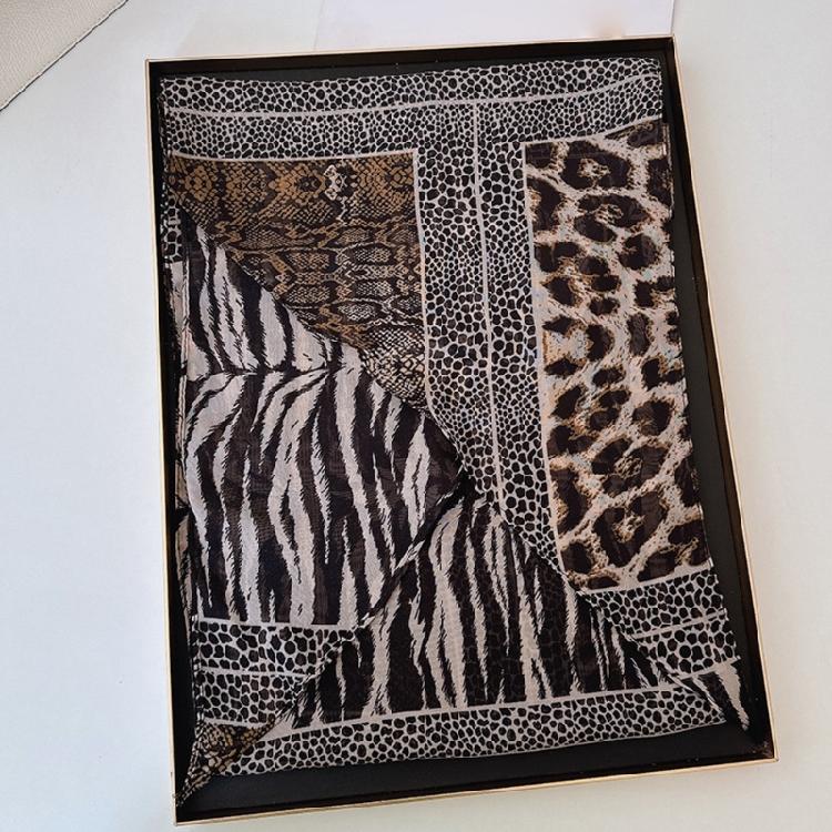 Elegant Snakeskin Pattern Neck Scarf for Ladies Thin Chiffon Neck Wrap Casual Daily Wear Scarf Scarves Neck Accessories