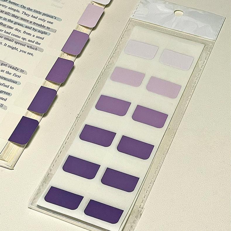 

120 шт./набор градиентных цветных липких заметок, креативный дизайн, простота, студенческая этикетка, наклейка Indec, студенческие/офисные принадлежности фиолетовый