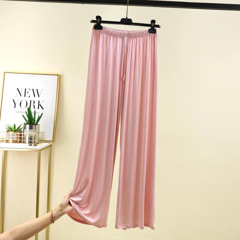 Modal Floor-Length Wide Leg Pants Loose Home Spwear  Color Versatile Casual Summer Thin Home Pants Women