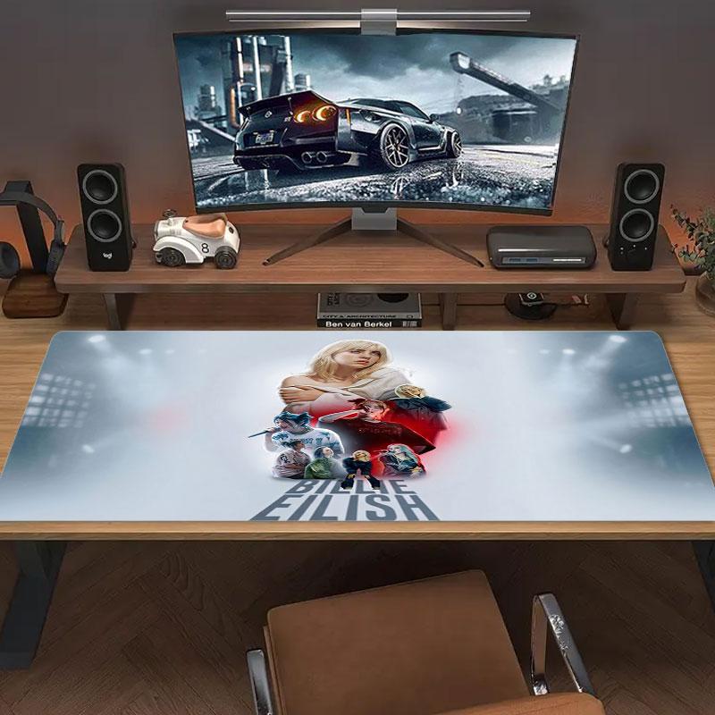 Billie Eilish Large Size Mouse Pad Large Gaming Table Cushion Non-slip Laptop Tablet Big Mousepad XXL Mat Mini PC Playmat With Lock Edge