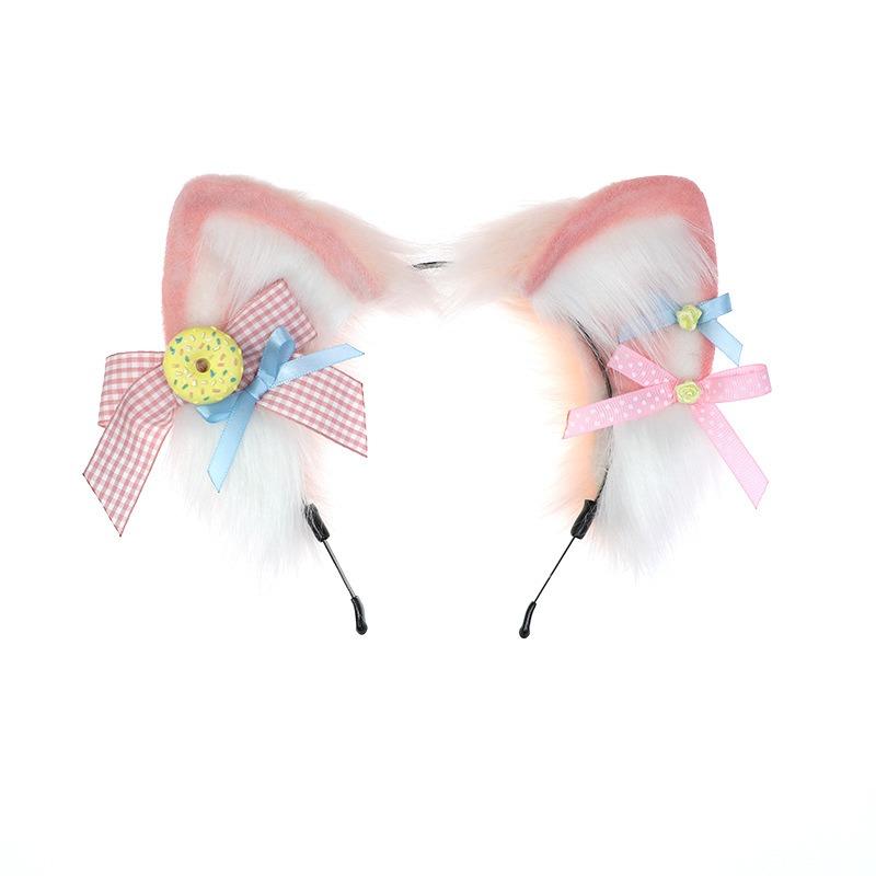 Simulation animal ear headband plush fashion accessories candy fox cosplay props cute headgear hair accessories