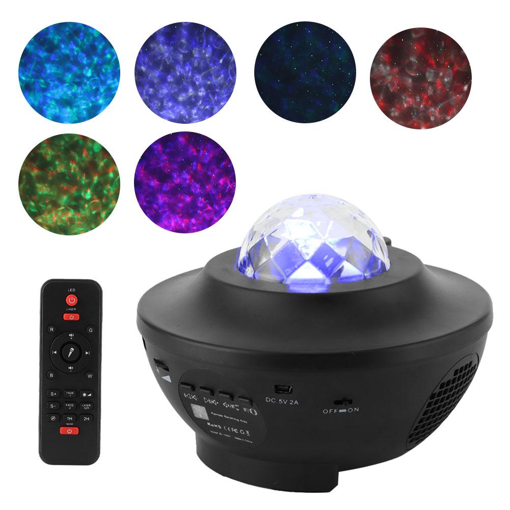 RGB Star Projection Lamp Bluetooth USB Voice Control Music Player LED Night Light Birthday Gift