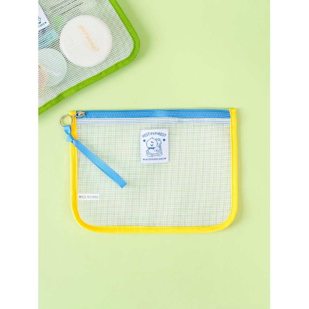 Daiso Green Relaxation Mesh Pouch  1000 Yellow (blue) green resting duck