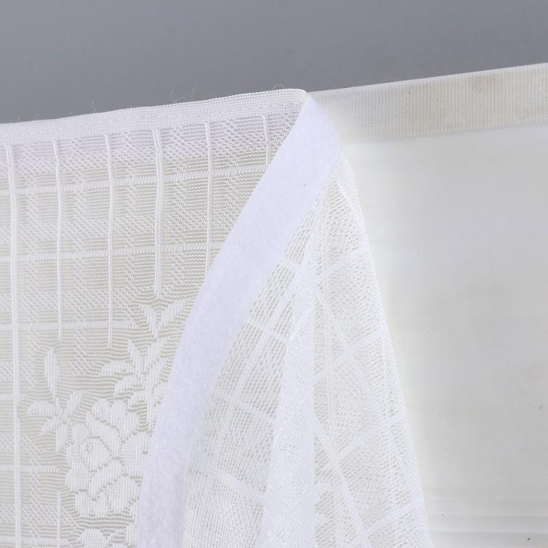 Elegant blondert brodert design Anti-direkte blåsing Klimaanleggtrekk Stoff Veggmontert Støvtett Etui Hjemmedekorasjon