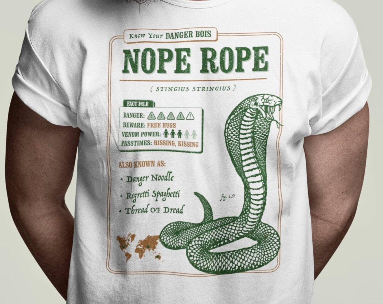 Nope Rope Snake T-Shirt, Funny Snake Anatomy Tee S