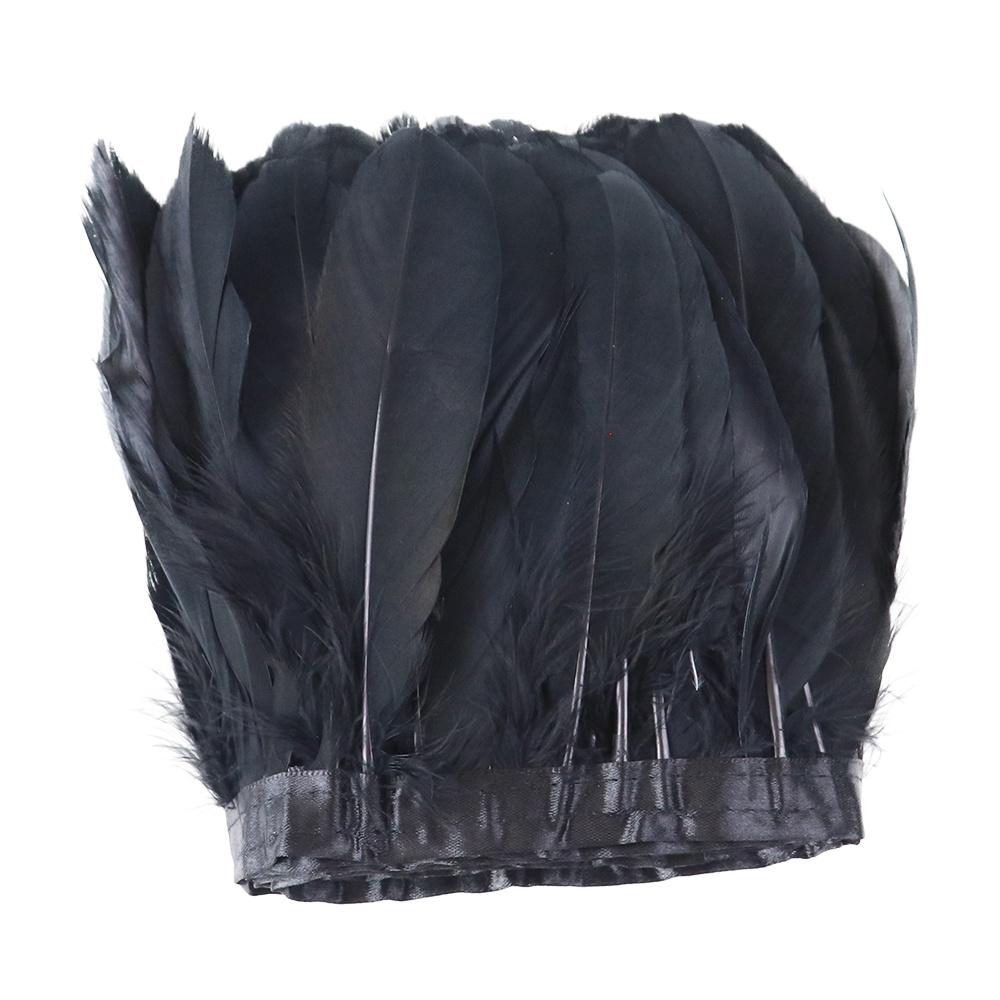 Natural Swan Goose Feather Trim 2/6/10 Yards Costume Fringe Ribbon for DIY Dress Decoration Carnival Party Accessories