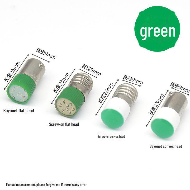 9 mm-es B9 bajonett E10 alap gombos kapcsoló LED izzóhoz, ZB2XB2LAY37 12V kanóc