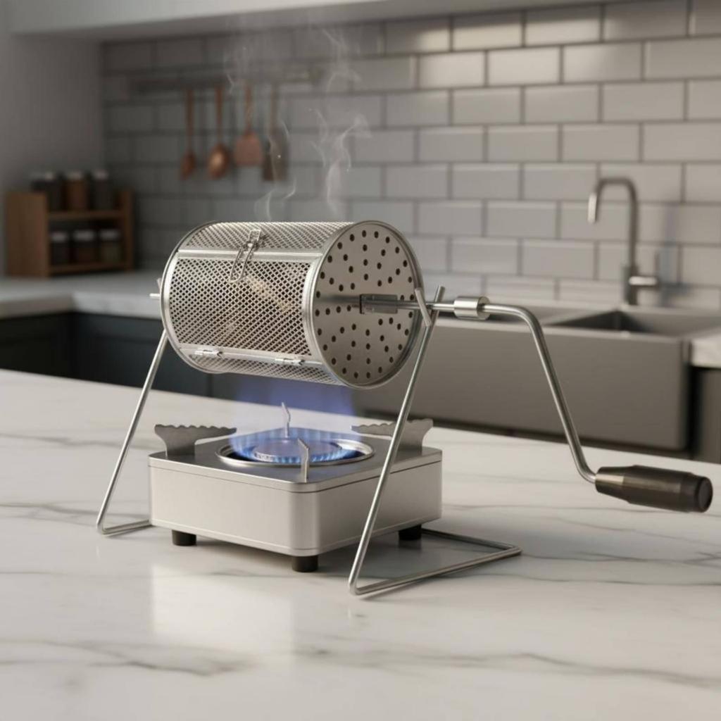 Hand Crank Coffee Roaster No Electricity Kitchen Gear Portable for Home Roasting
