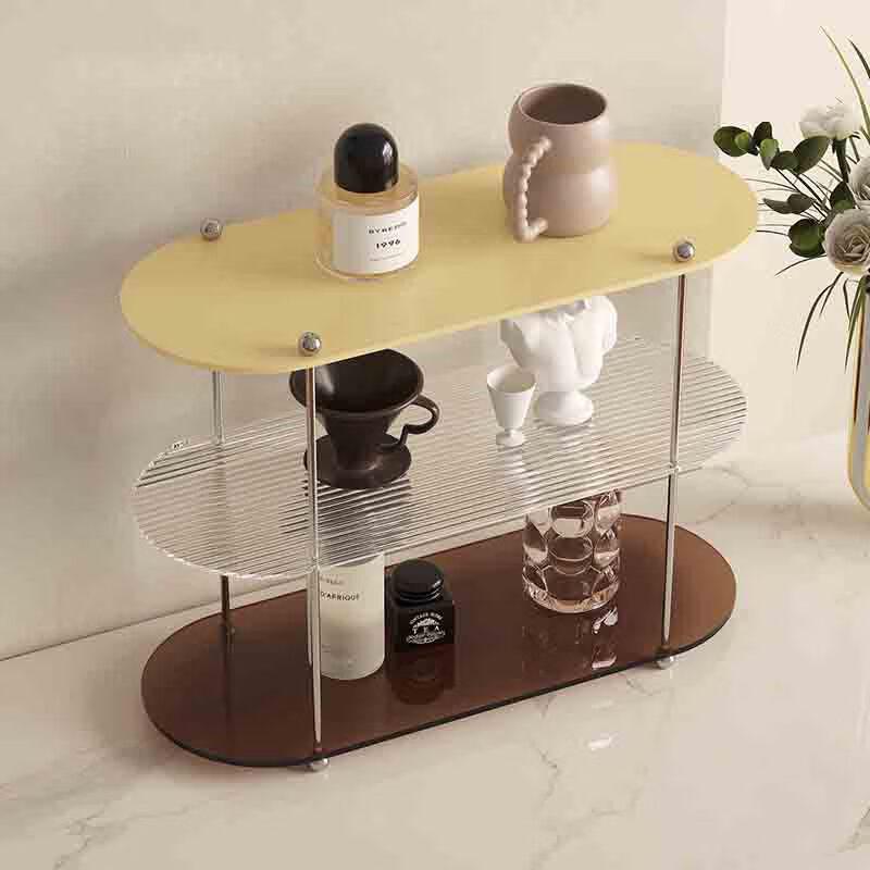 Wavy Acrylic 3-Tier Cup Holder Storage Rack