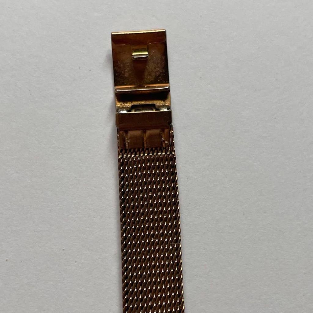Used MARGARET HOWELL idea Margaret Howell Watch Square Pink Gold Mesh Belt