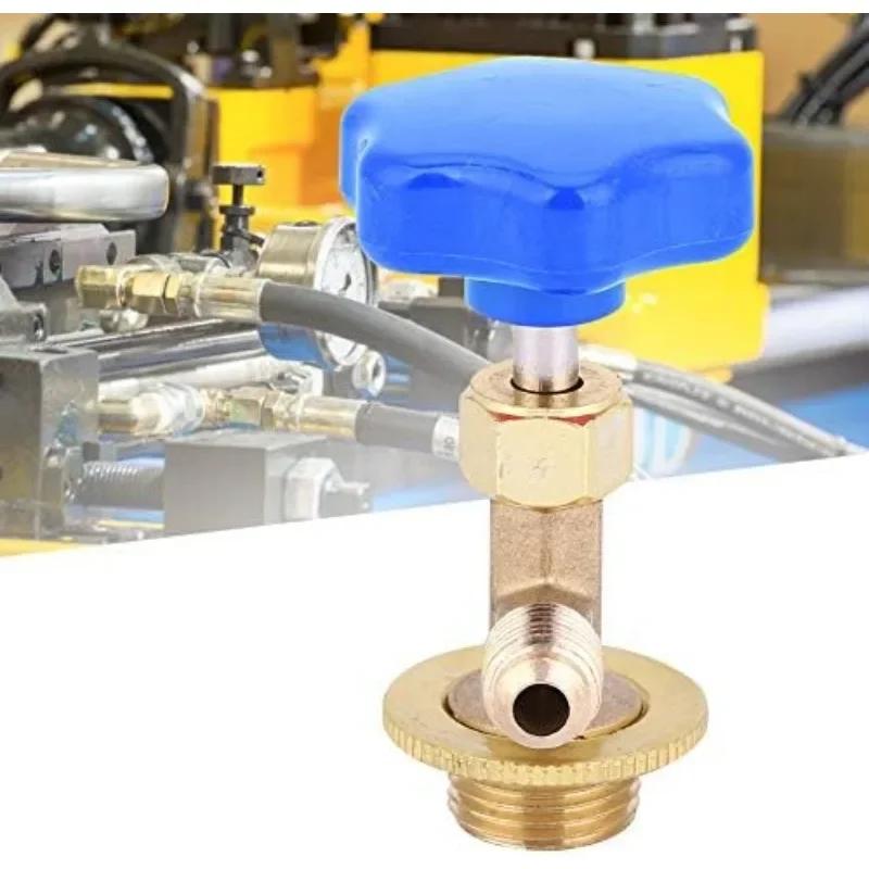 Refrigerant Bottle Opener Air Conditioner Refrigerant Can Tap Valve Bottle Opener Tool Brass Dispensing Valve R410 D4L5