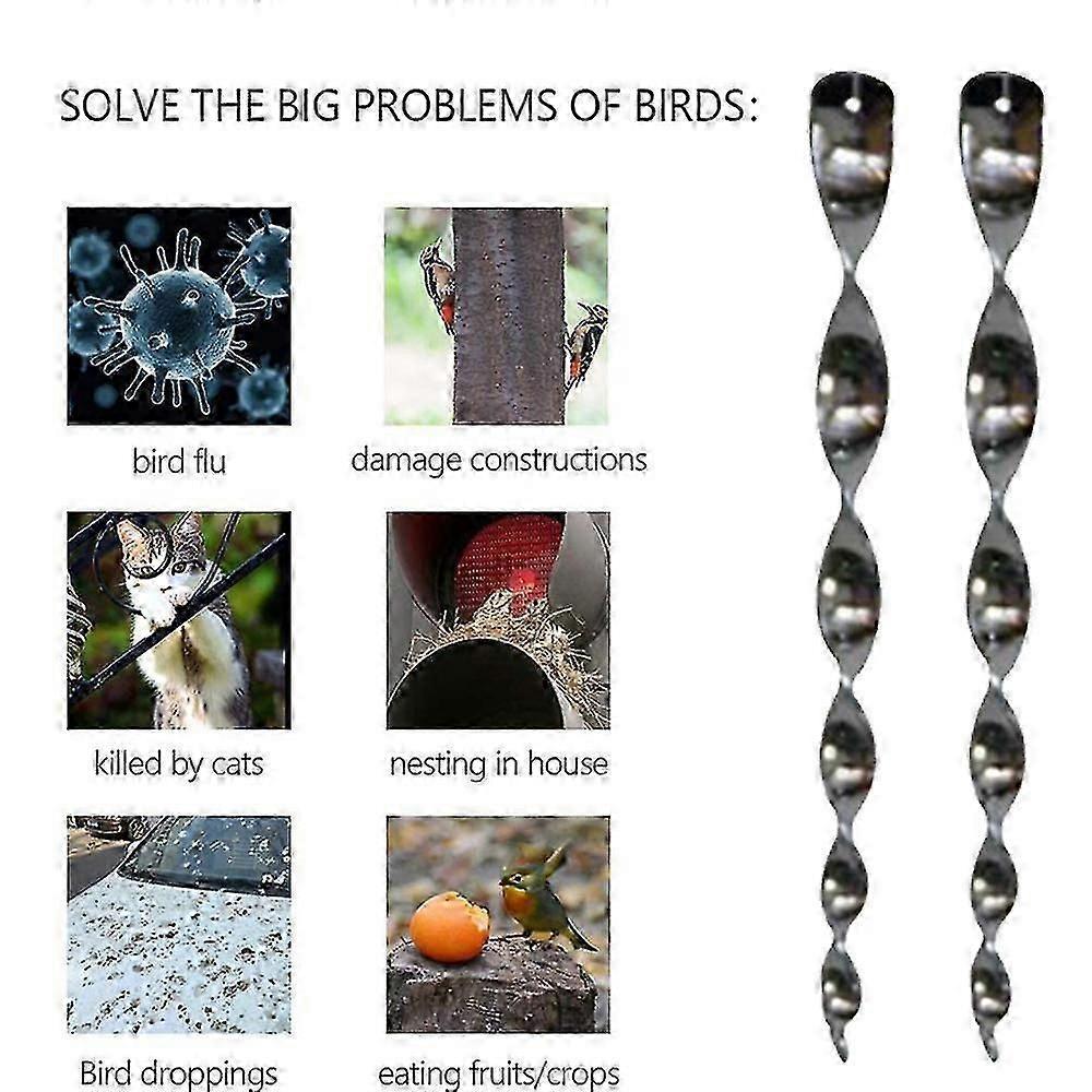 Set Of 6 Bird Scare Rods, Bird Deterrent Devices Control, Woodpecker Deterrent Keep Birds Away Bird Repellent Devices Outdoor-MXBC szsh02