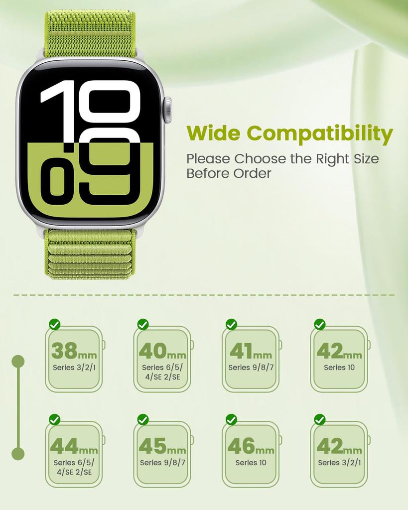 Bracelets for Apple watch 10 band 40mm 49mm 46mm 45mm 44mm 41 Sport Nylon loop Correas iWatch series 9 8 7 6 5 3 SE Ultra2 Strap