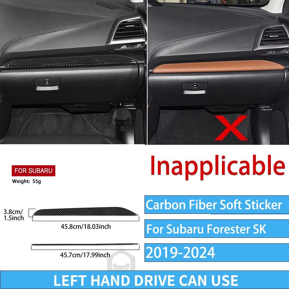 Real Carbon Fiber Car Accessories Gear Air Vent Set Trim Cover Soft Sticker For Subaru Forester SK      2024