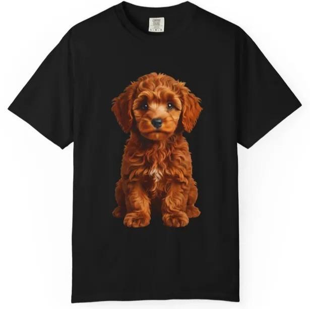 Puppy DOG Black Men Women Round Neck Short Sleeve T-Shirt 012