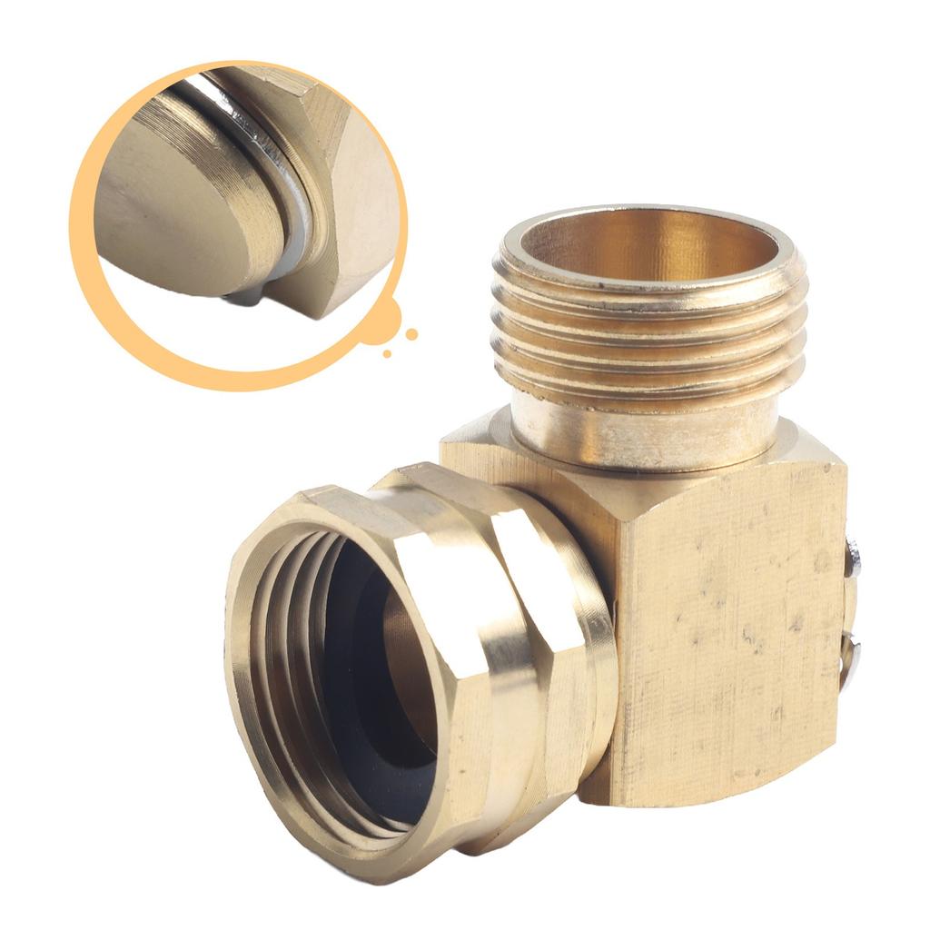 Connector Degree Solid Brass Construction Easy Installation