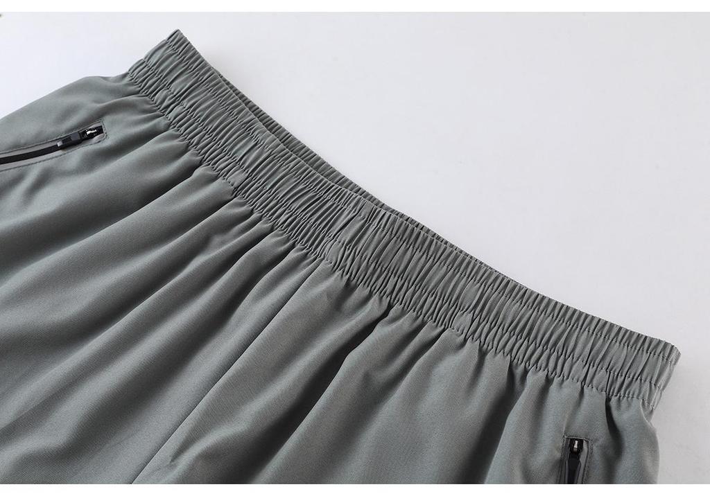 2024 Men's American Style Quick-Dry Reflective Running Shorts, Three-Quarter Length Fitness Pants