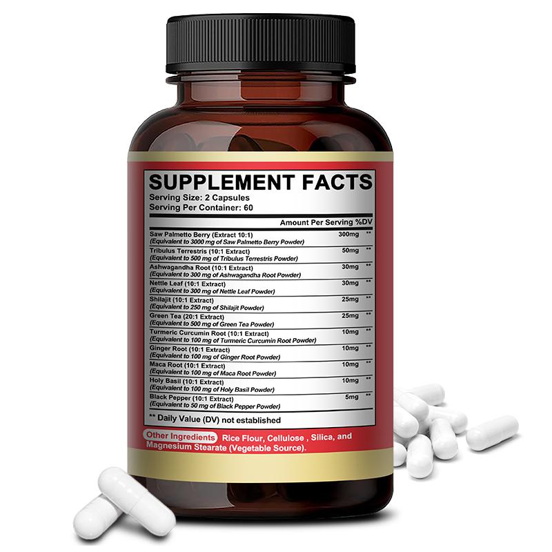 Sägepalme – beugt Haarausfall vor, fördert das Muskelwachstum und erhält die Gesundheit des Harntrakts 120 Kapseln