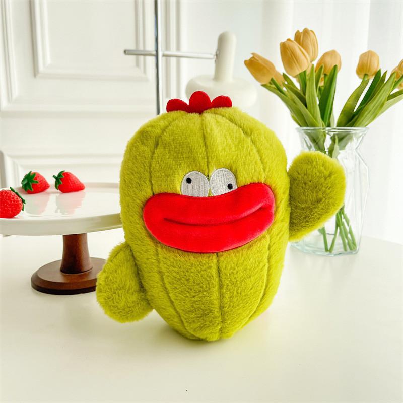 Mouth Big Funny Fruit Plush Toy Peach Strawberry Doll Kids Gift Decoration Home