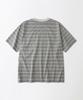 OUTSTANDING Stripe Half Sleeve Tee_Gray/Ivory