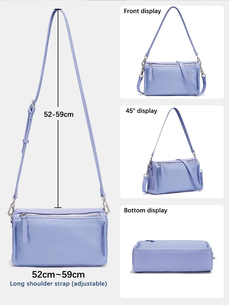 Zency Women's Genuine Leather Bag Ladies Sheepskin Bag Satchels